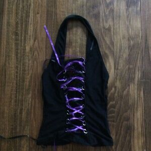 Front lace up corset halter top